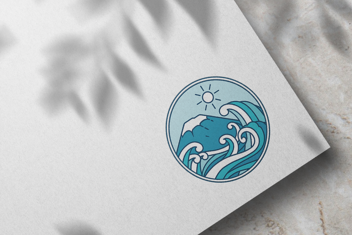 Logo Mockup on White Paper Premium psd
