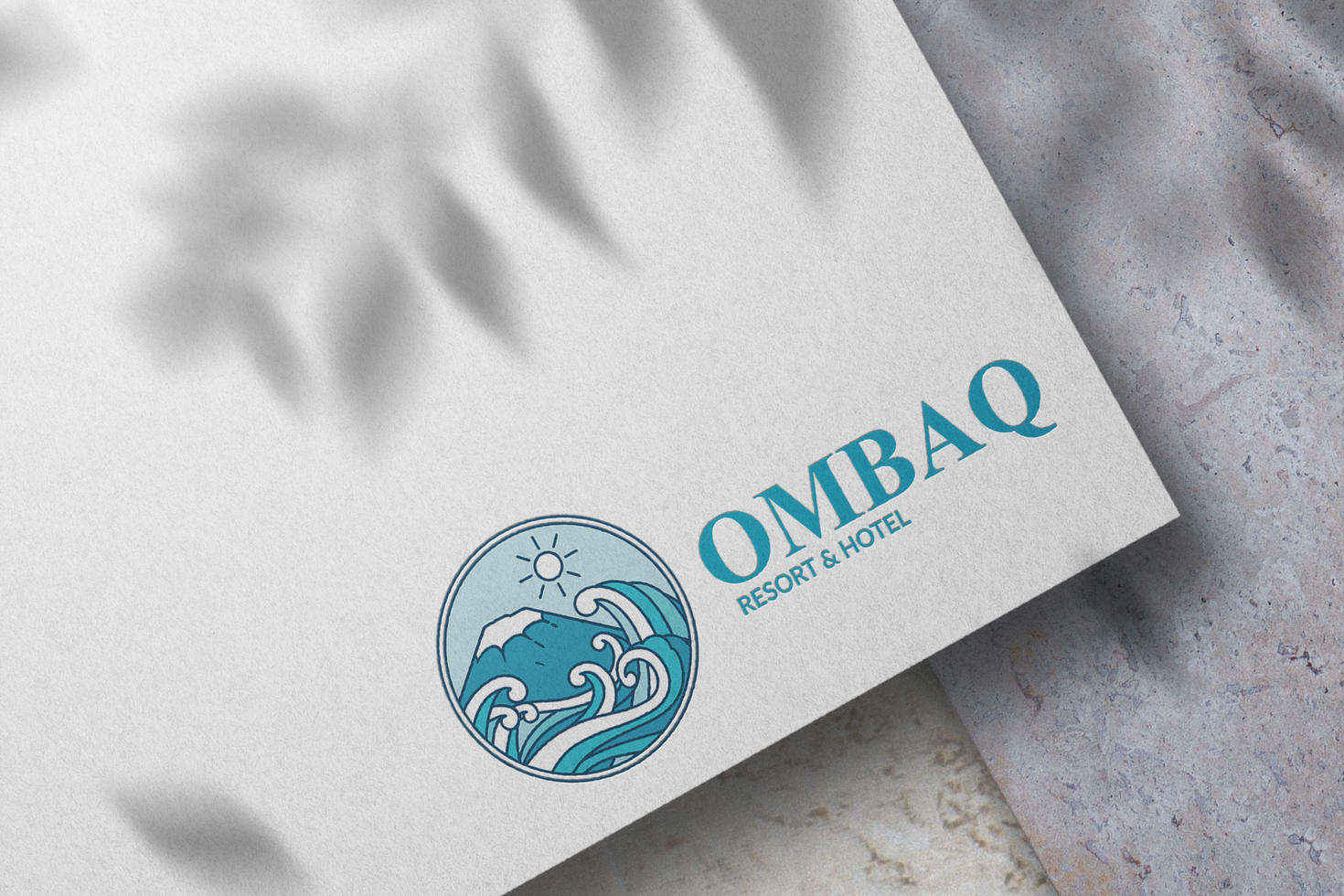 Logo Mockup on White Paper Premium psd