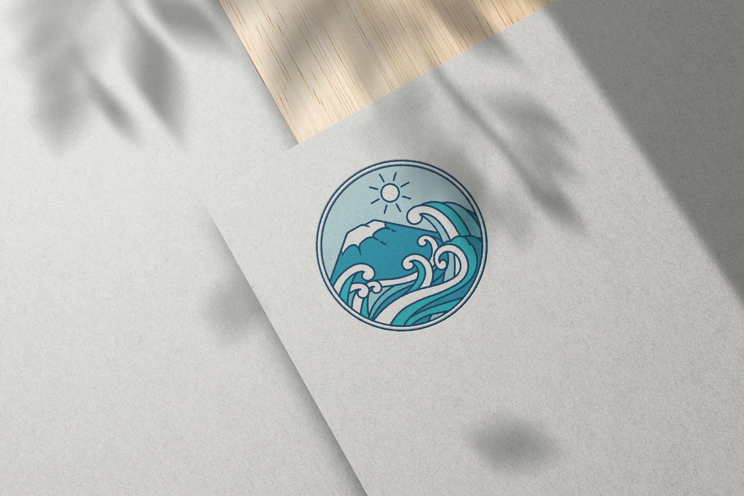 Logo Mockup on White Paper Premium psd
