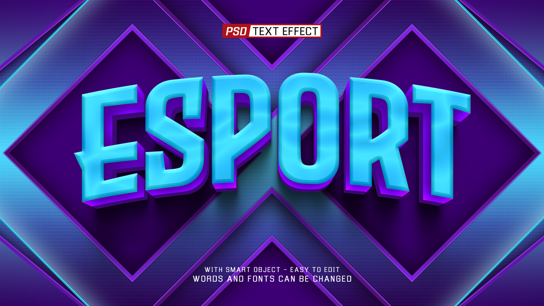Esport 3d text effect psd