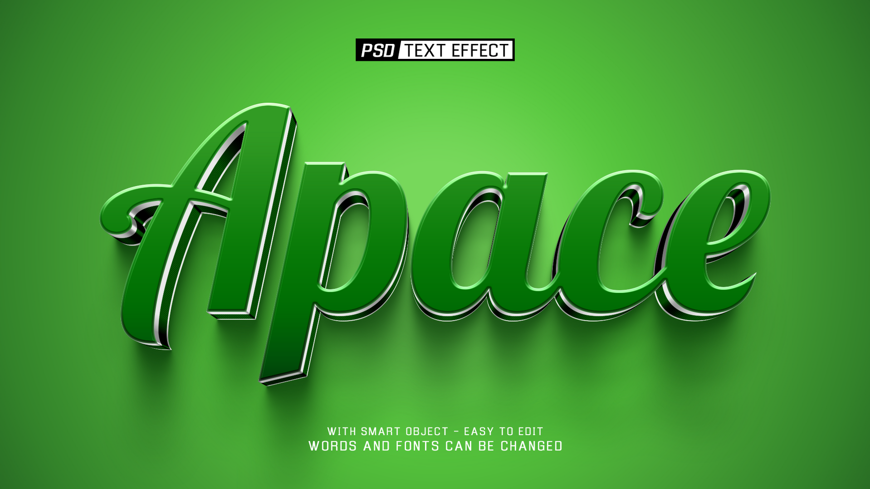 apace 3d text effect psd