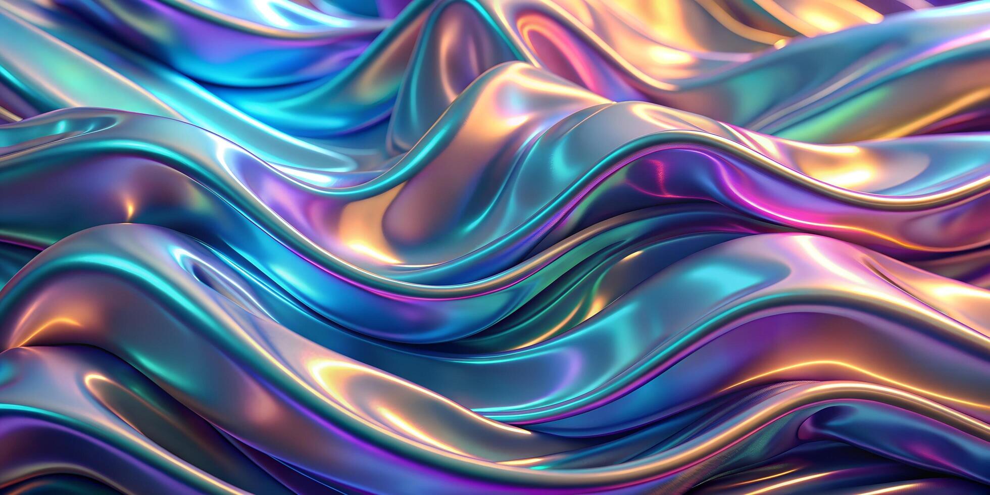 Iridescent chrome wavy gradient cloth fabric abstract photo