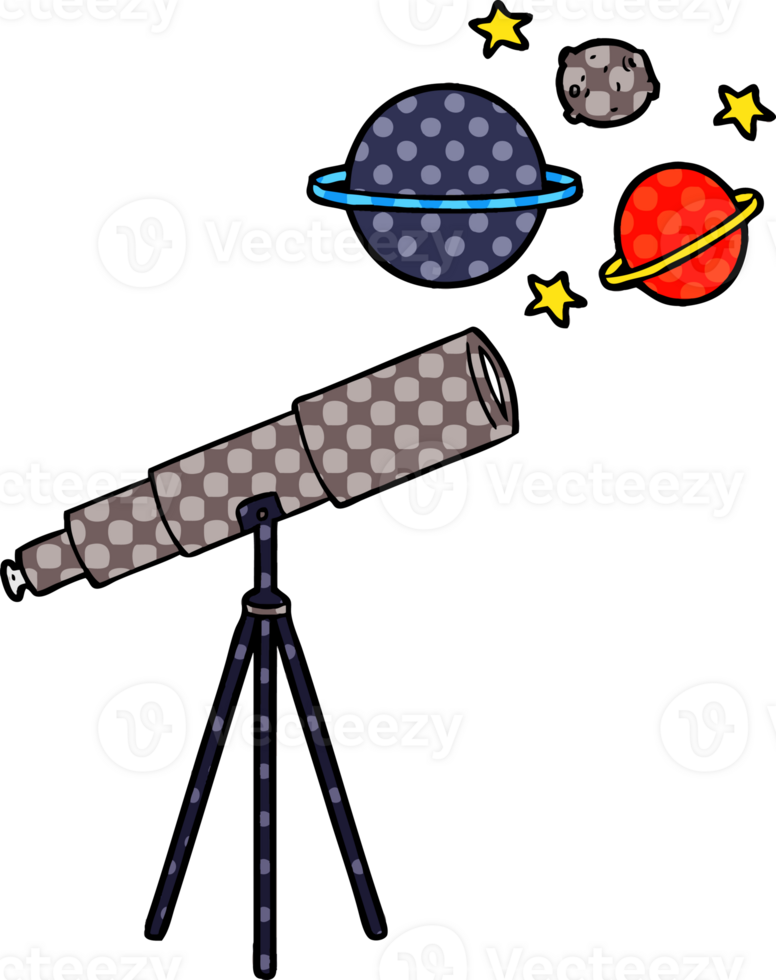 cartoon telescope drawing png