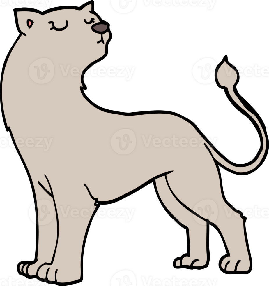 cartoon lioness drawing png