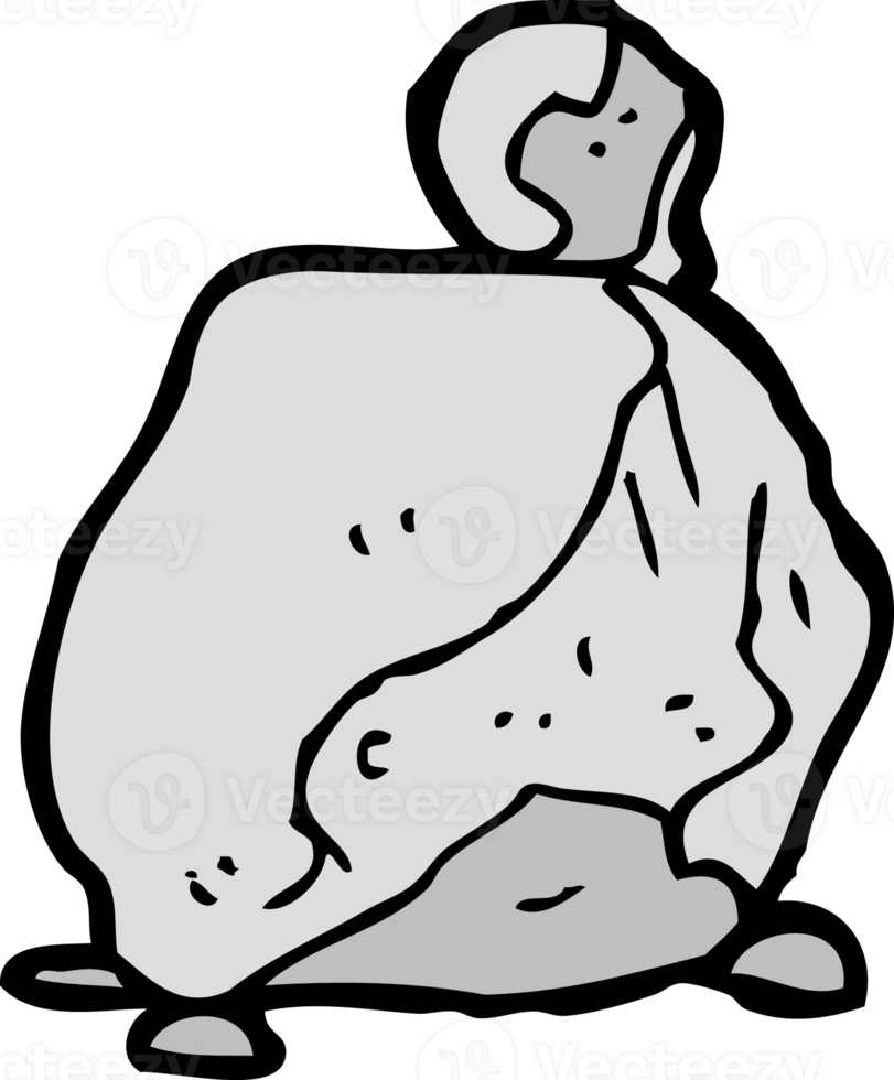 cartoon rock drawing png