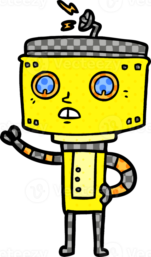 cartoon robot drawing png