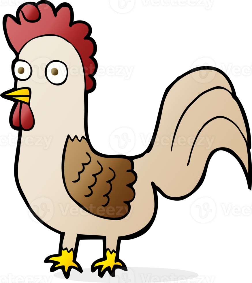 cartoon rooster drawing png