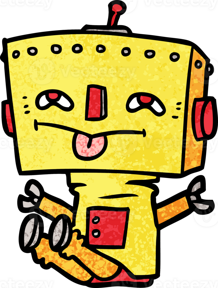 cartoon robot drawing png
