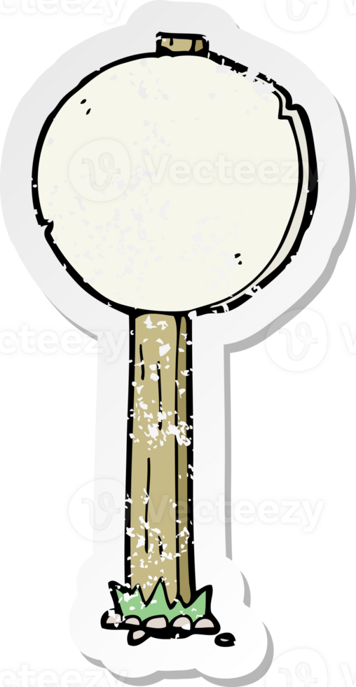 retro distressed sticker of a cartoon sign post drawing png