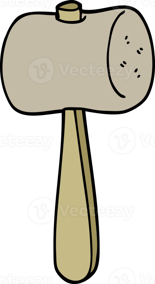 cartoon mallet drawing png