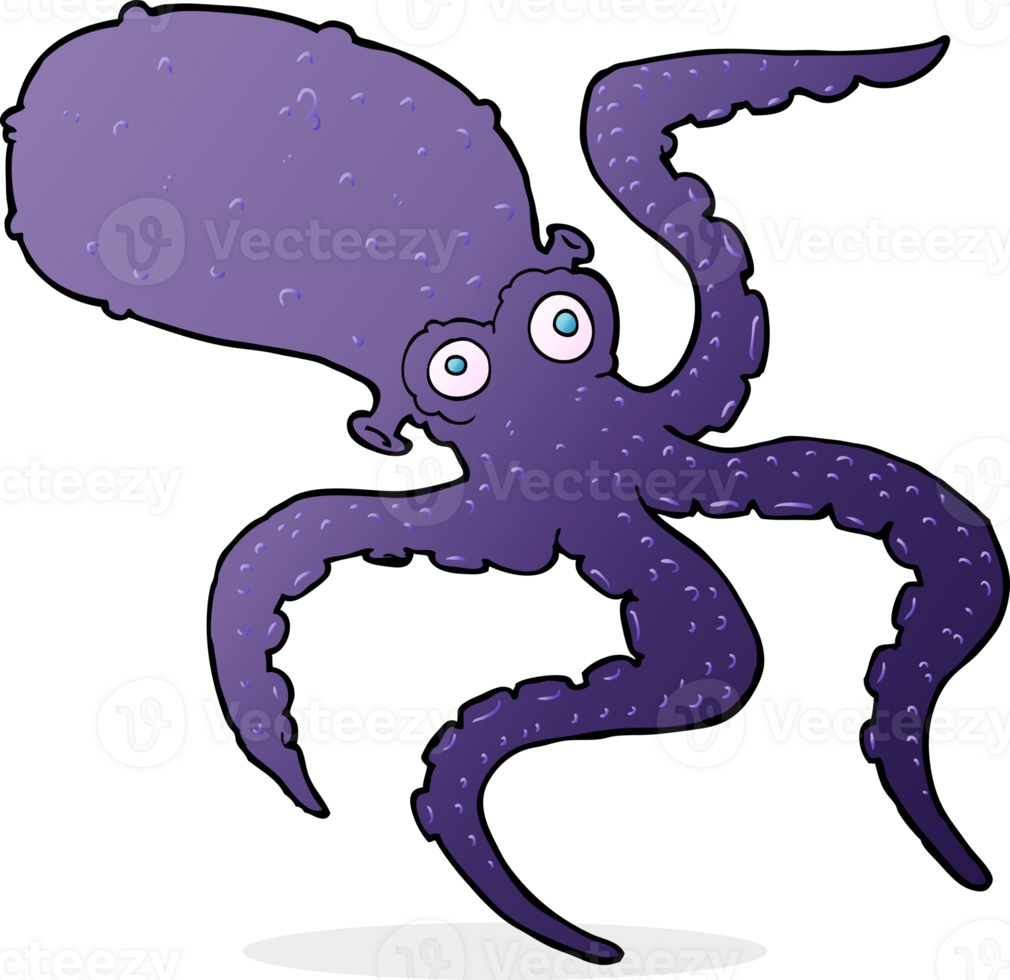 cartoon octopus drawing png