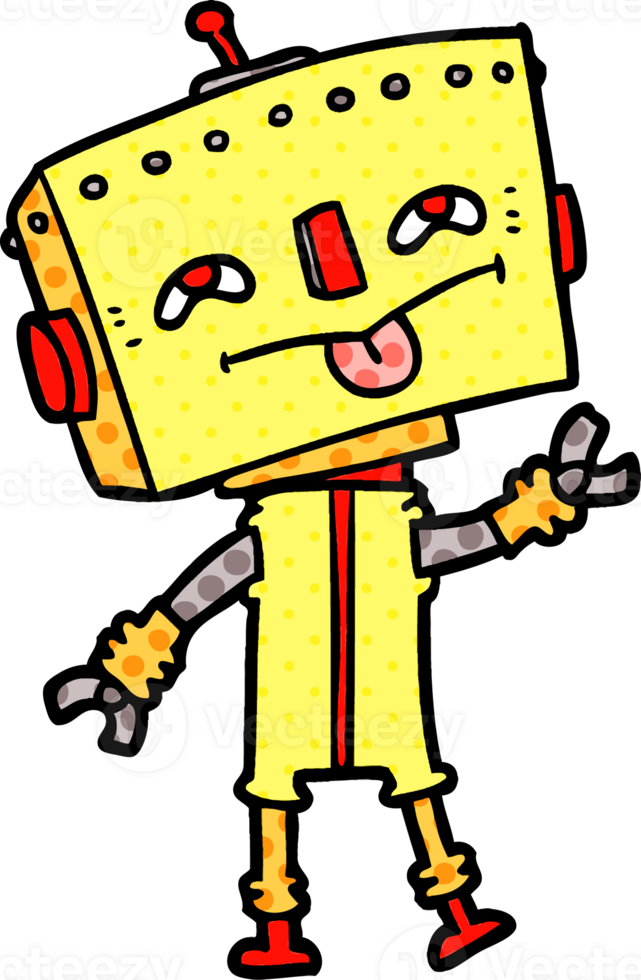 cartoon robot drawing png