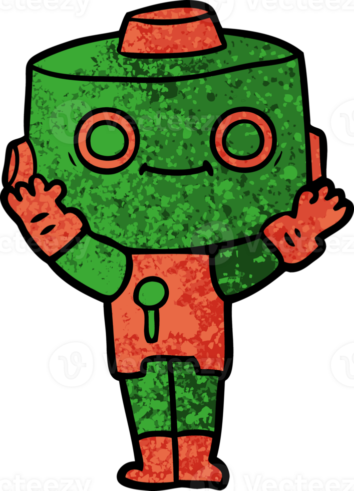 cartoon robot drawing png