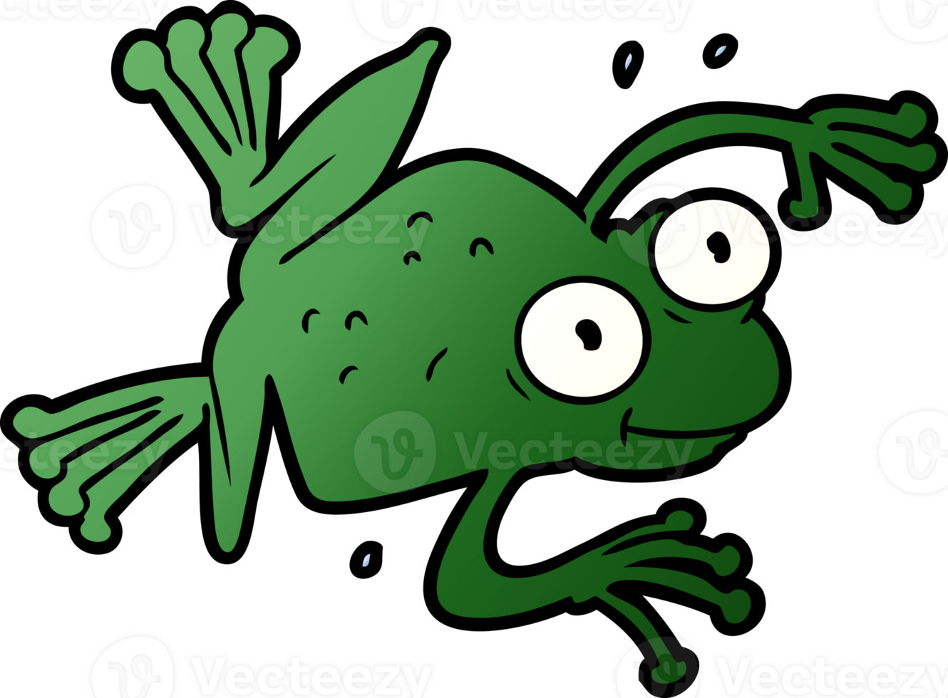 cartoon frog drawing png
