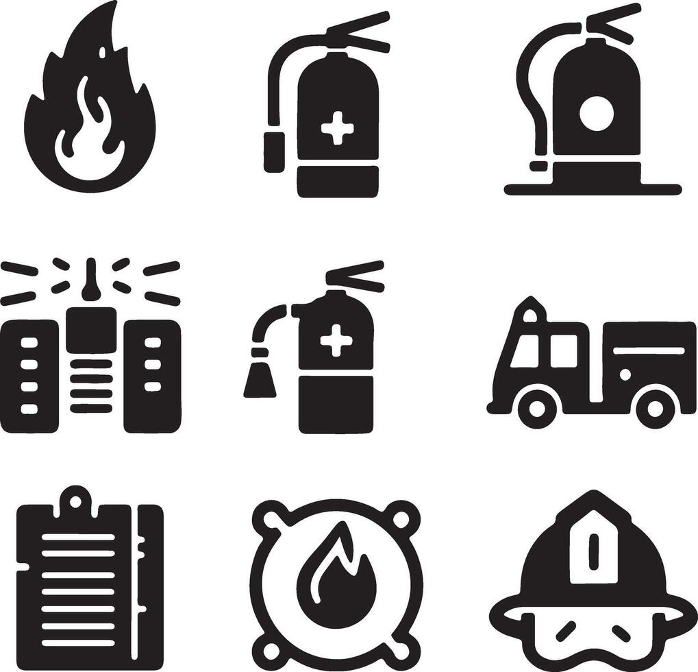 Art and Illustration of fire line icon image vector