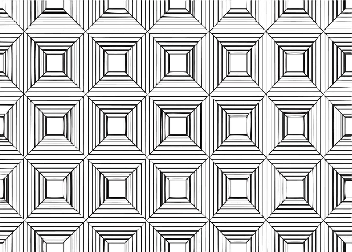 geometric abstract waves seamless pattern background black and white vector