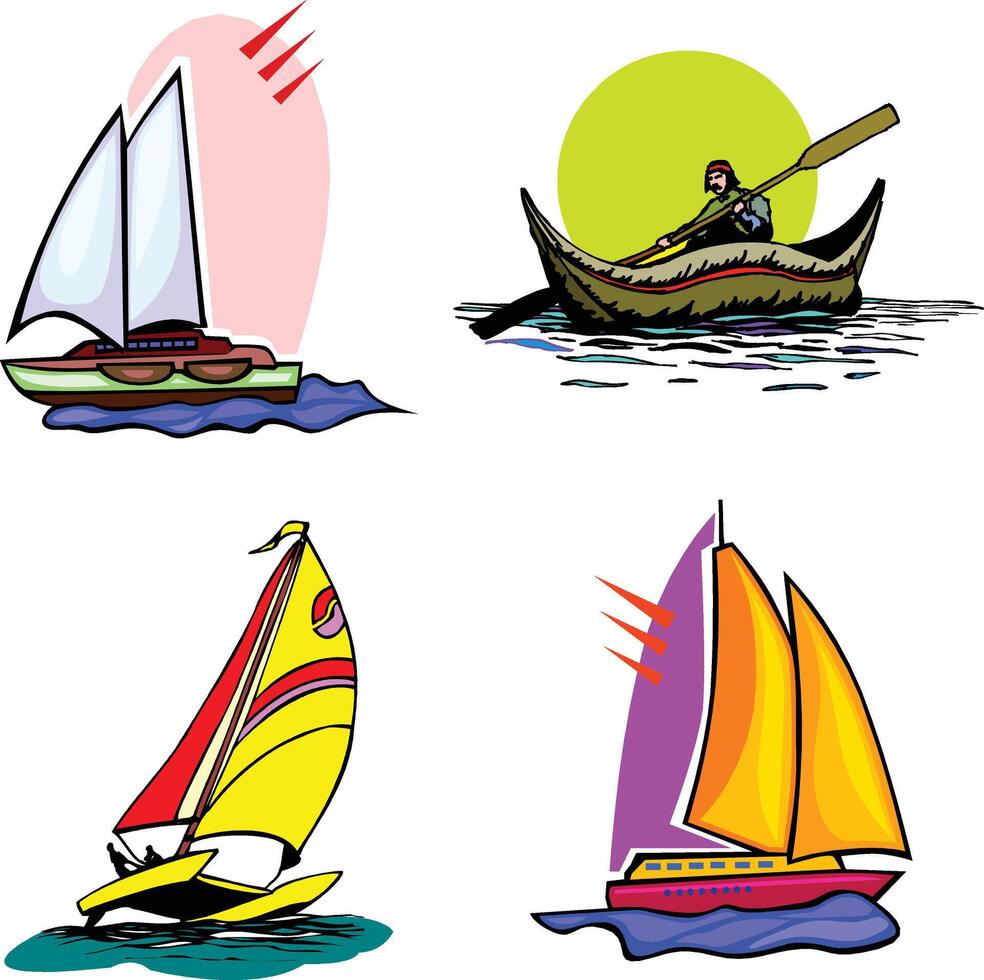 boat clip art vector