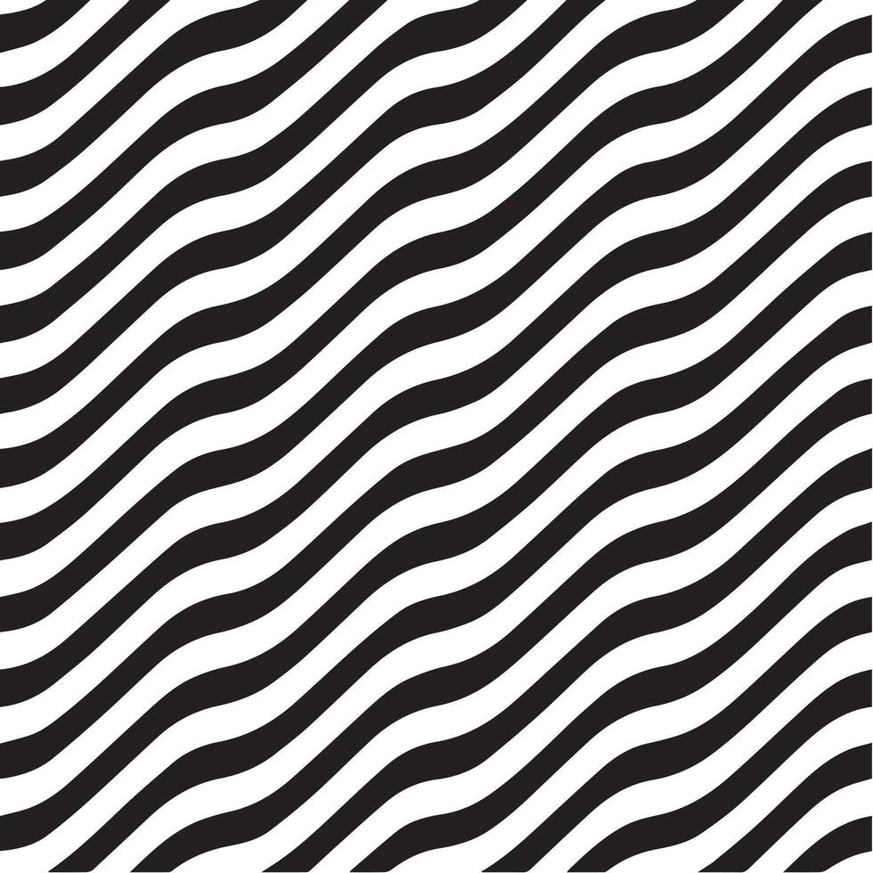 geometric waves seamless pattern background black and white vector
