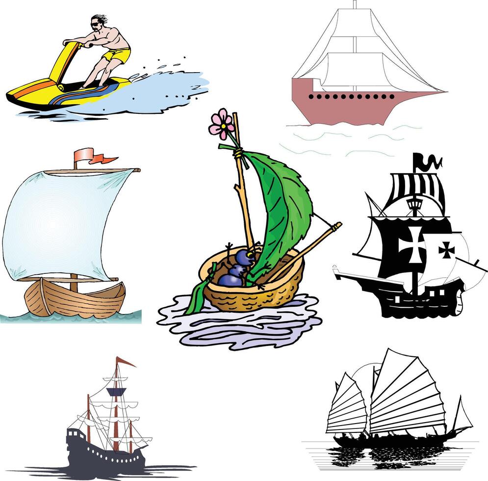 boat clip art vector