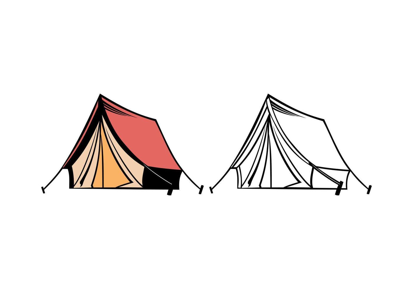 Camping Tent Design illustration vector