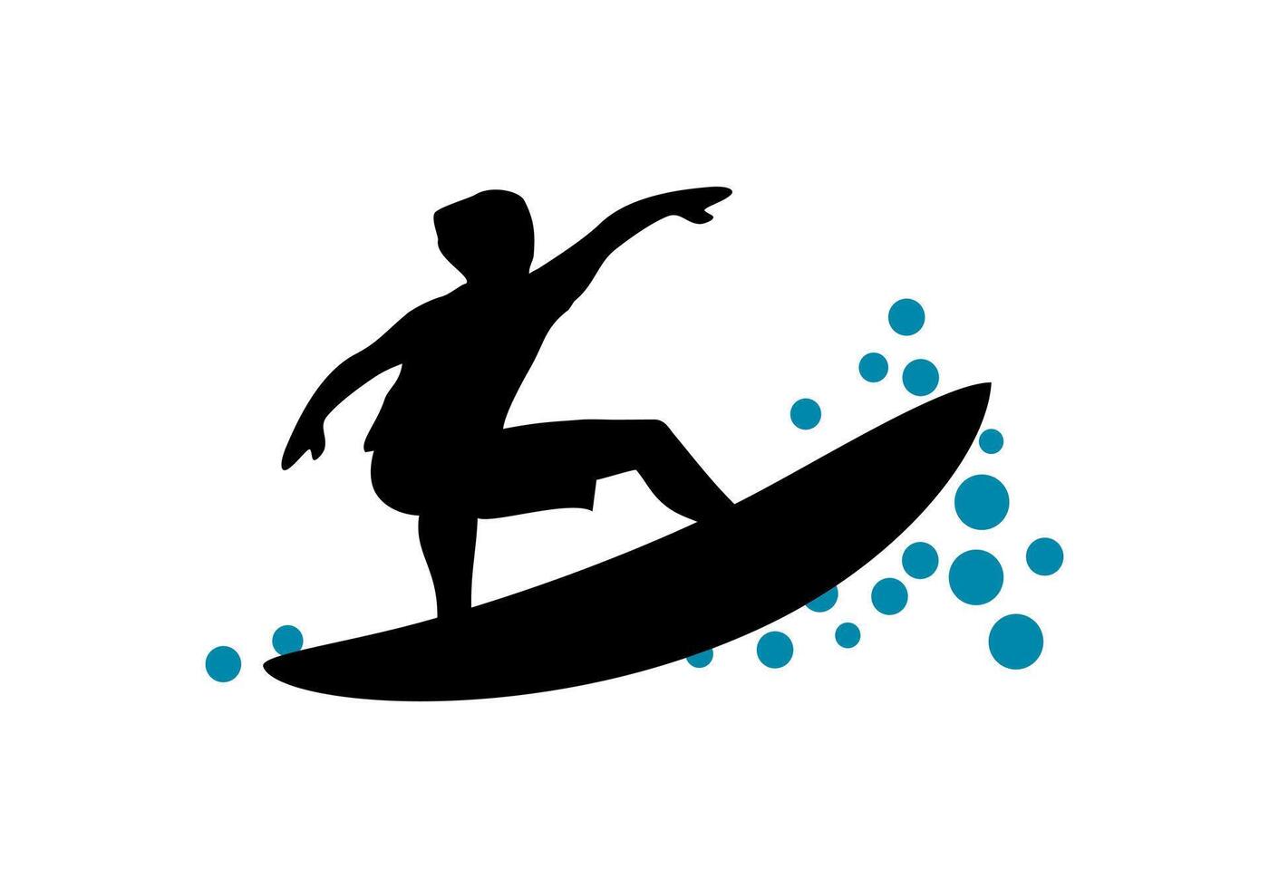Surfing Character Design Illustration vector