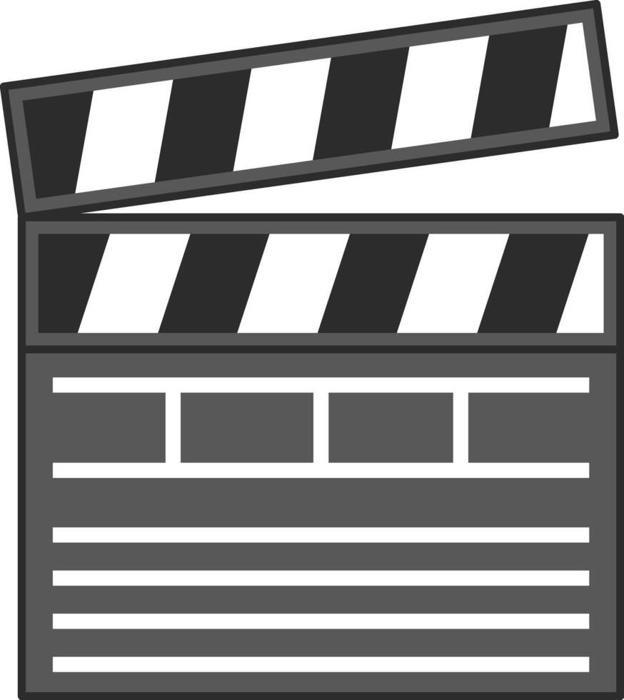 clapperboard icon illustration vector