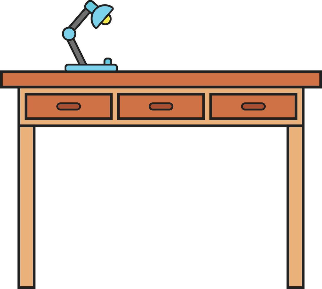 wooden table illustration vector