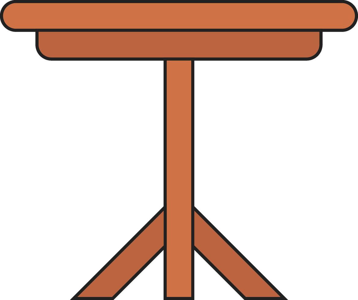 wooden table illustration vector