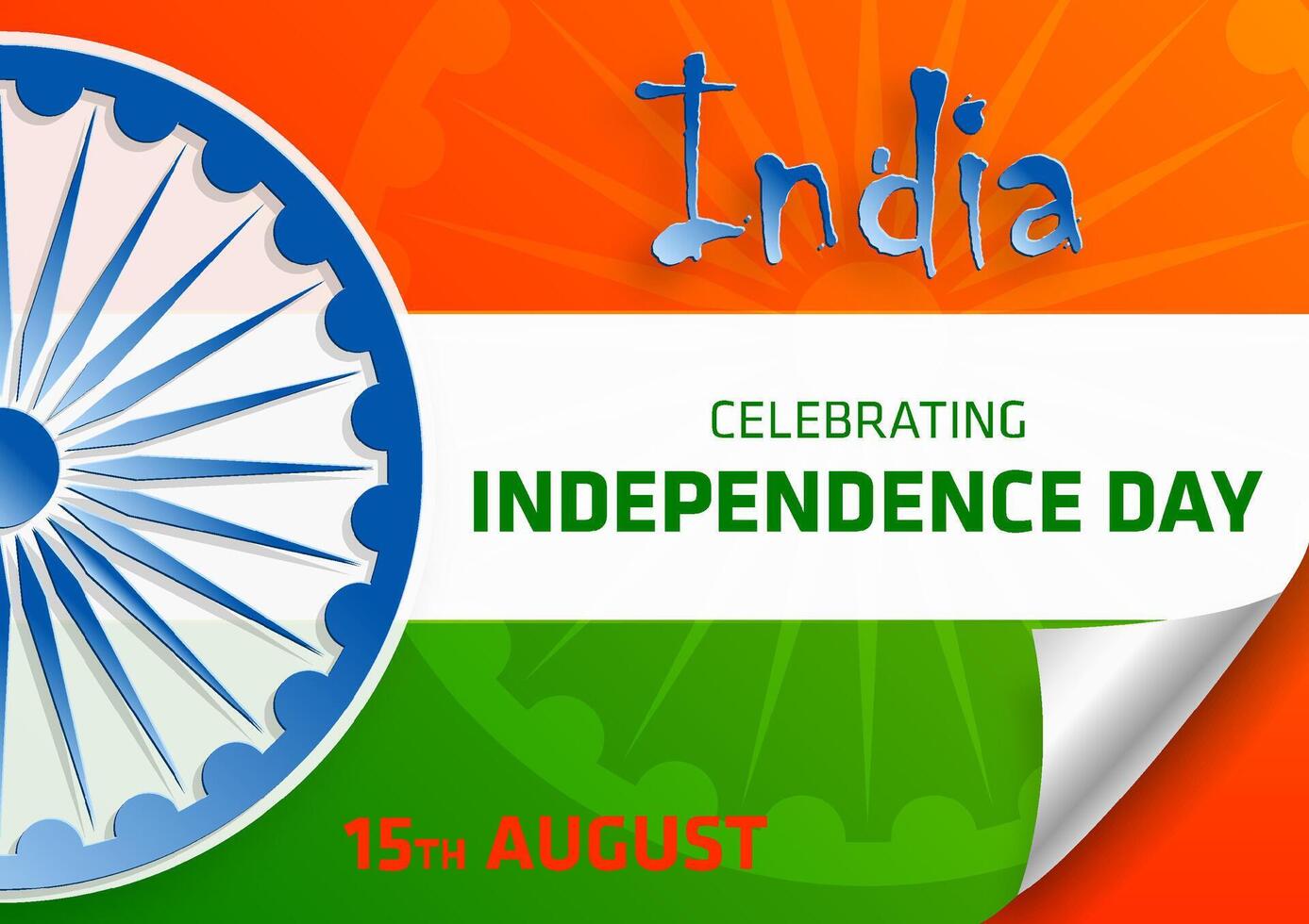 India independence Day the 15 of August vector