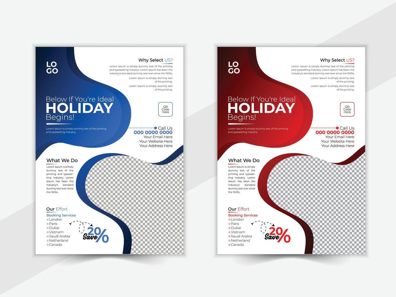 Travel Flyer, Holiday Travel Services Flyer Design vector