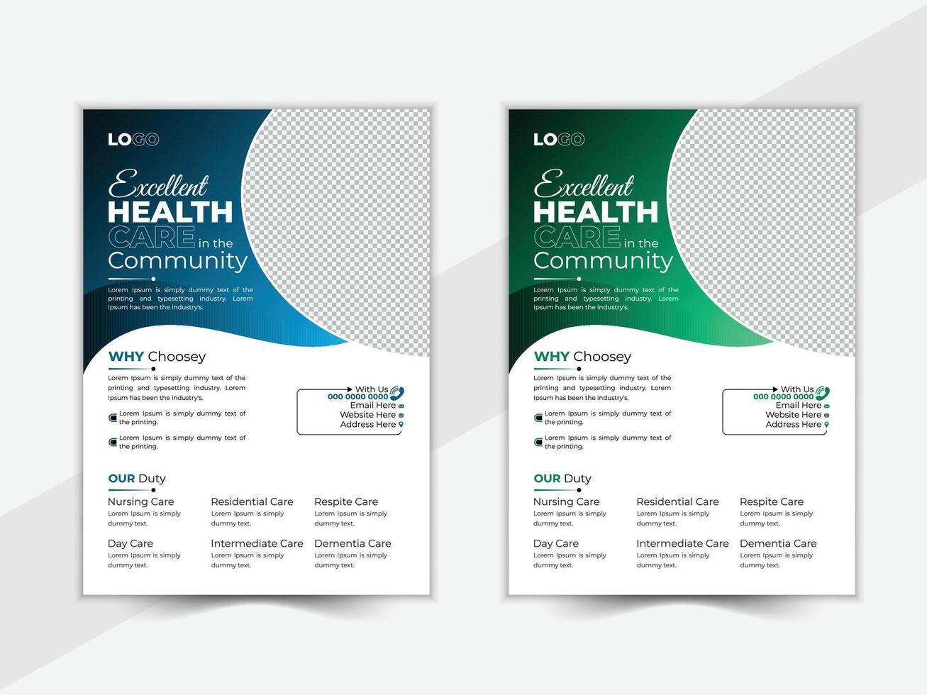 Medical Flyer Design, Health care Design vector