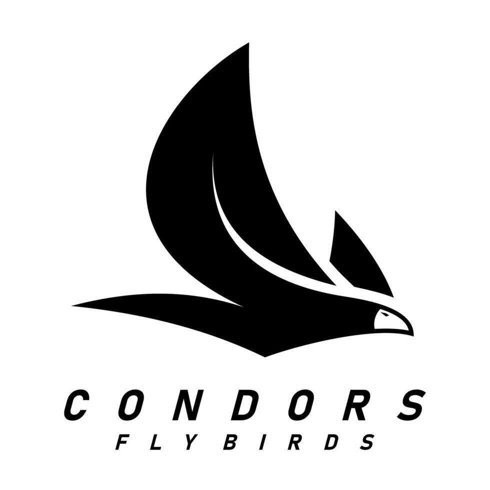 condor bird logo design vector