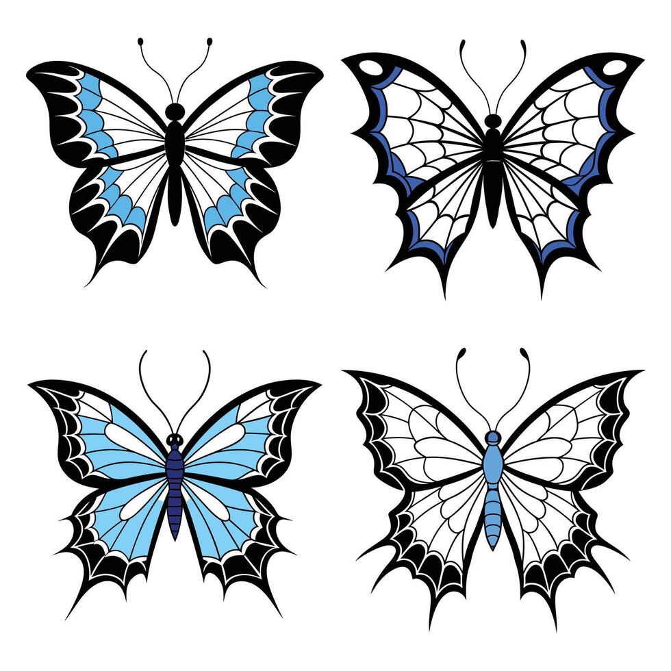 Realistic Butterfly Art Illustration Bundle - Stunning Designs for Nature and Art Projects vector