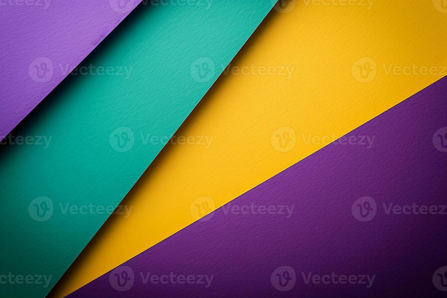 Textured Surfaces Converging In Purple, Yellow, and Green. Mardi Gras Abstract Banner. photo