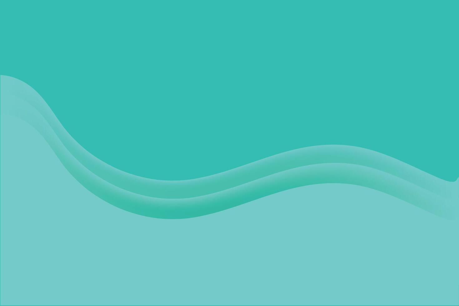 Turquoise tint gradient background with liquid wavy lines blank empty pattern with copy space for product design or text copyspace mockup template. vector