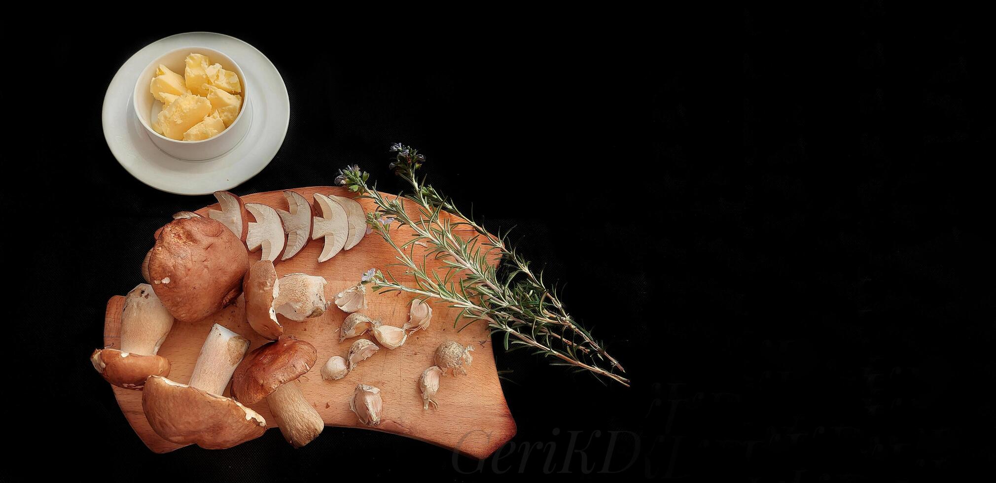 Mushrooms porcini cooking photo