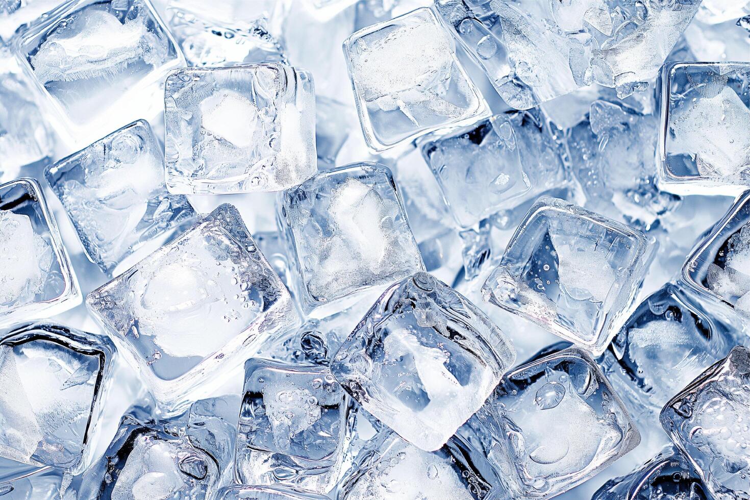 Ice cubes isolated photo