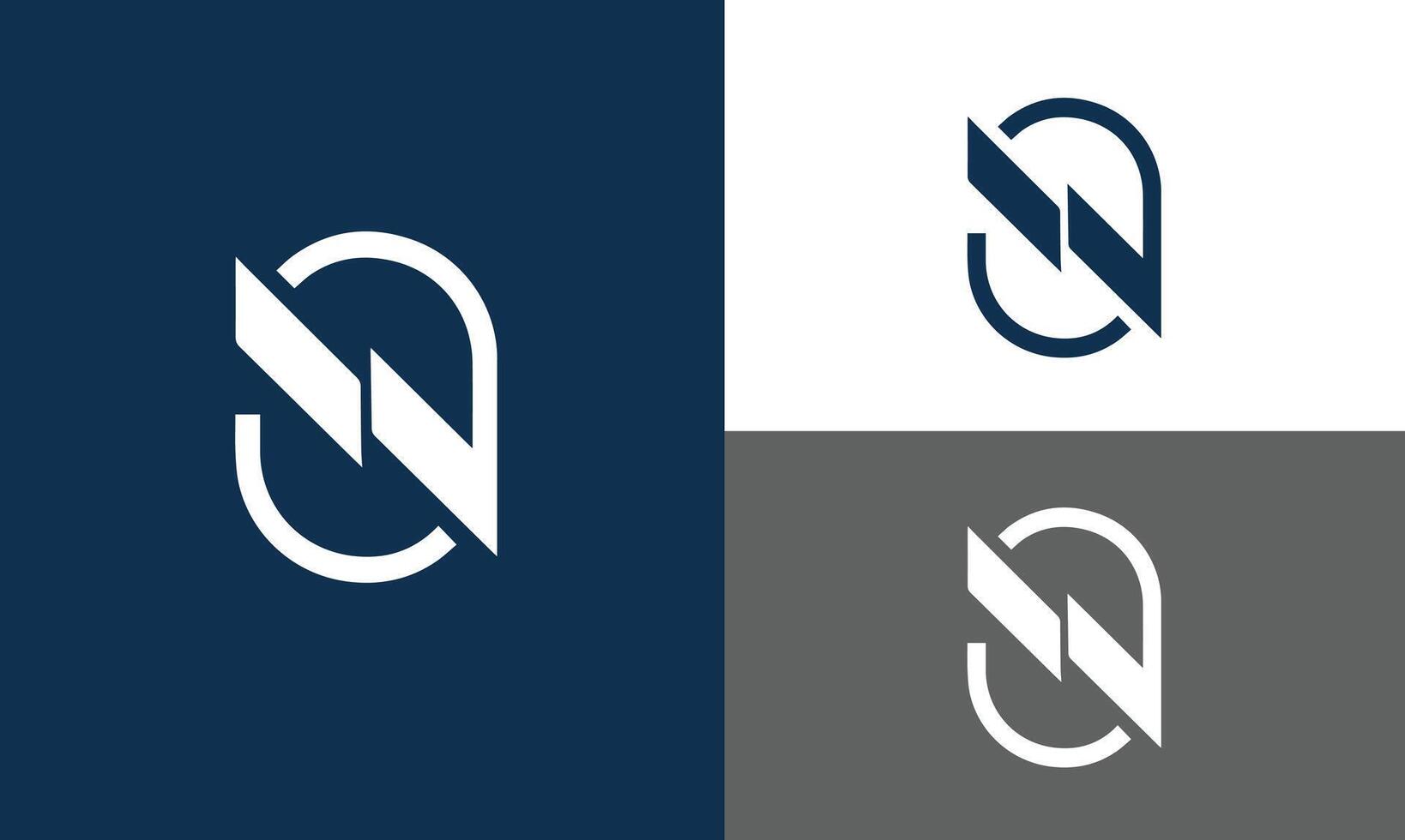 Initial Letter S and N Monogram logo design concept, flat simple and minimal style logo design concept. Free . vector