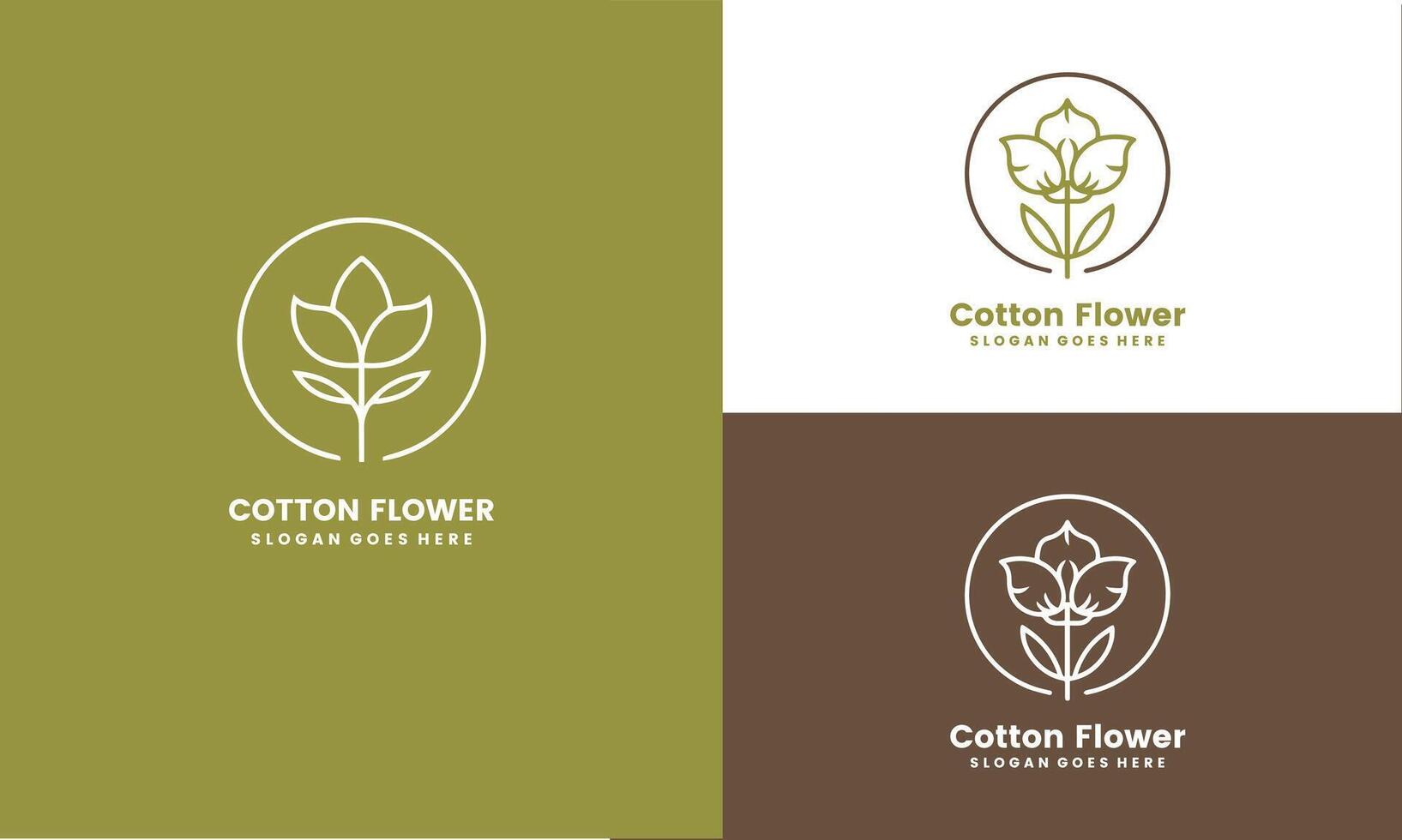 Cotton Logo, Soft Cotton Flower Design Natural Organic Plants Apparel Materials And Beauty Textiles Pro vector
