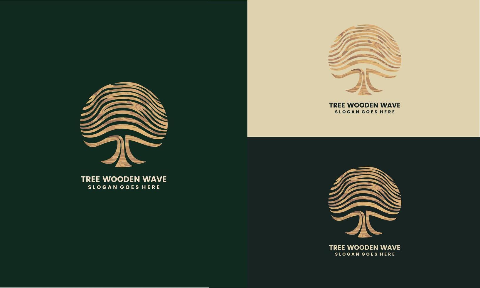 Tree line logo. Patterns of tree growth rings. Pattern wooden wave line art logo for business design, cosmetology, farming, ecology, spa, health logo design concept, illustration concept. Free vector