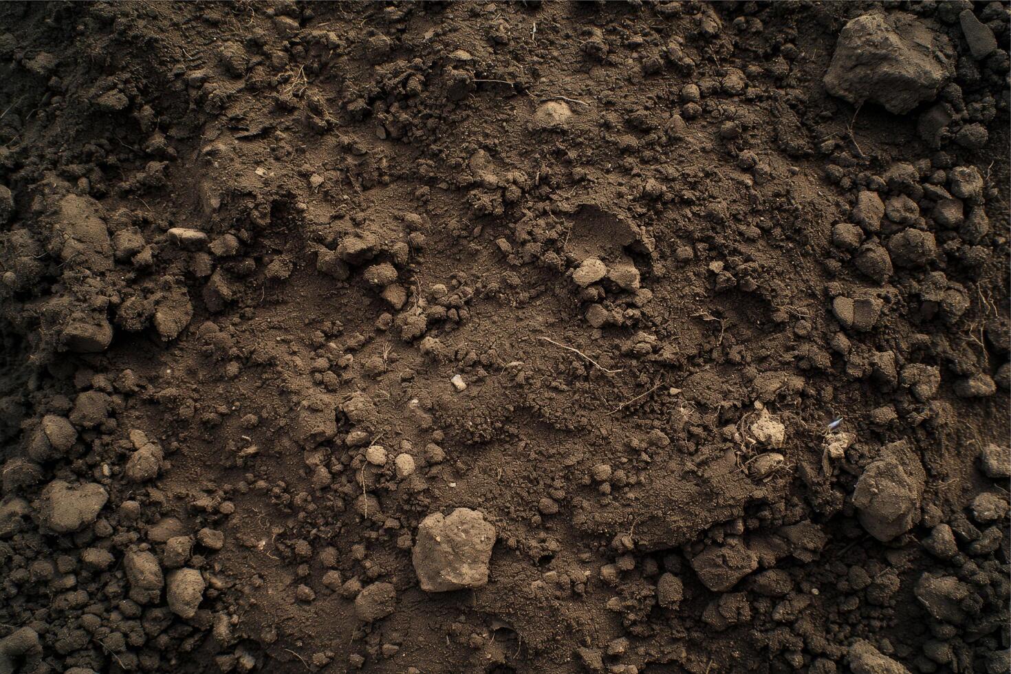 brown soil texture top view organic ground background photo