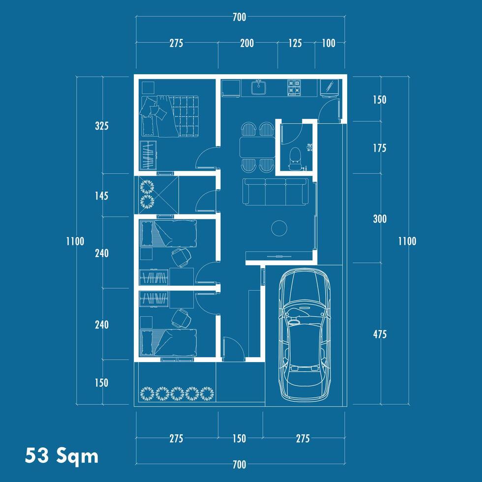 Floor plan blueprint, Figure of the jotting sketch of the construction and the industrial skeleton of the structure and dimensions. eps 10 vector
