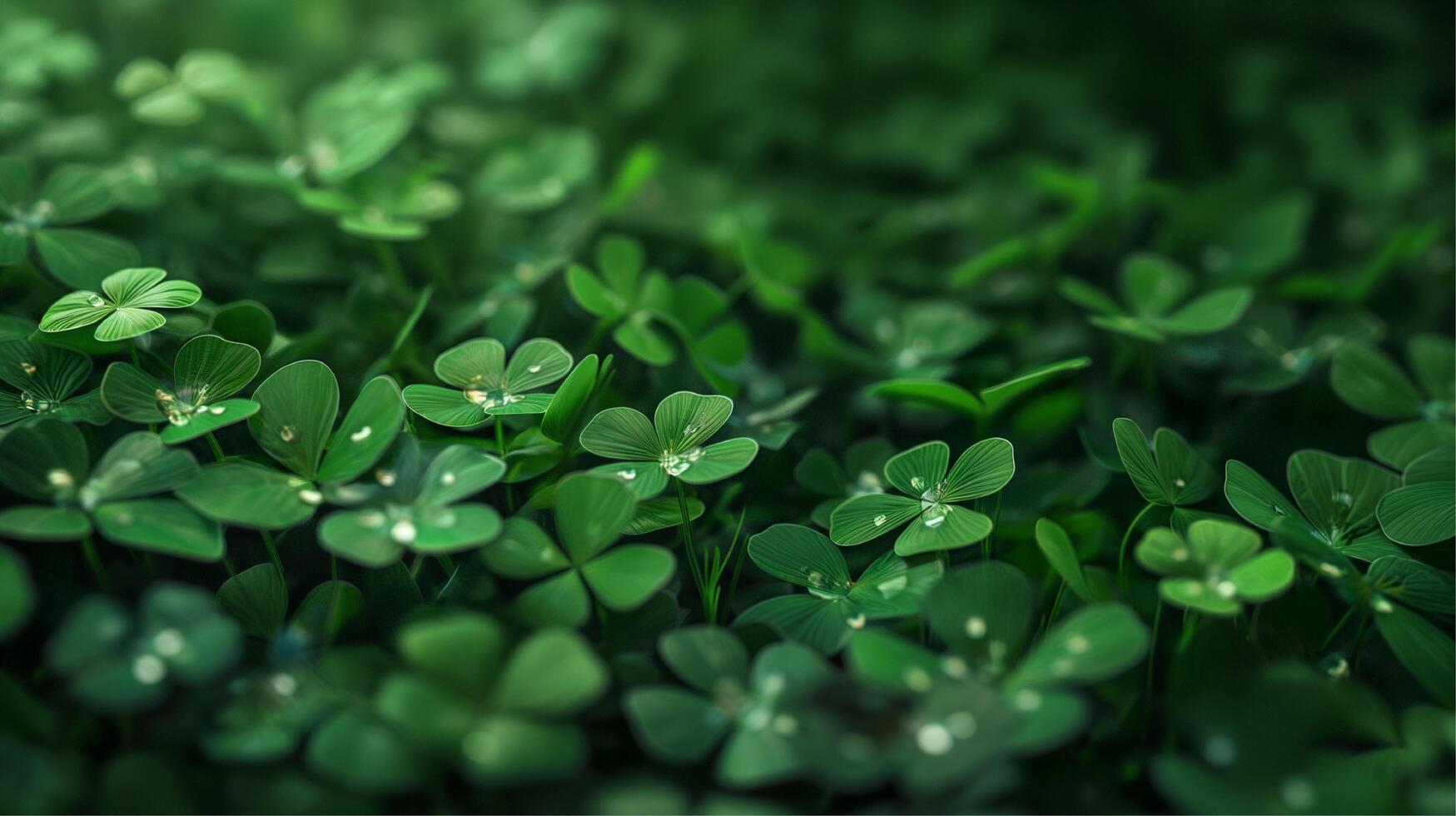 Beautiful clovers background photo