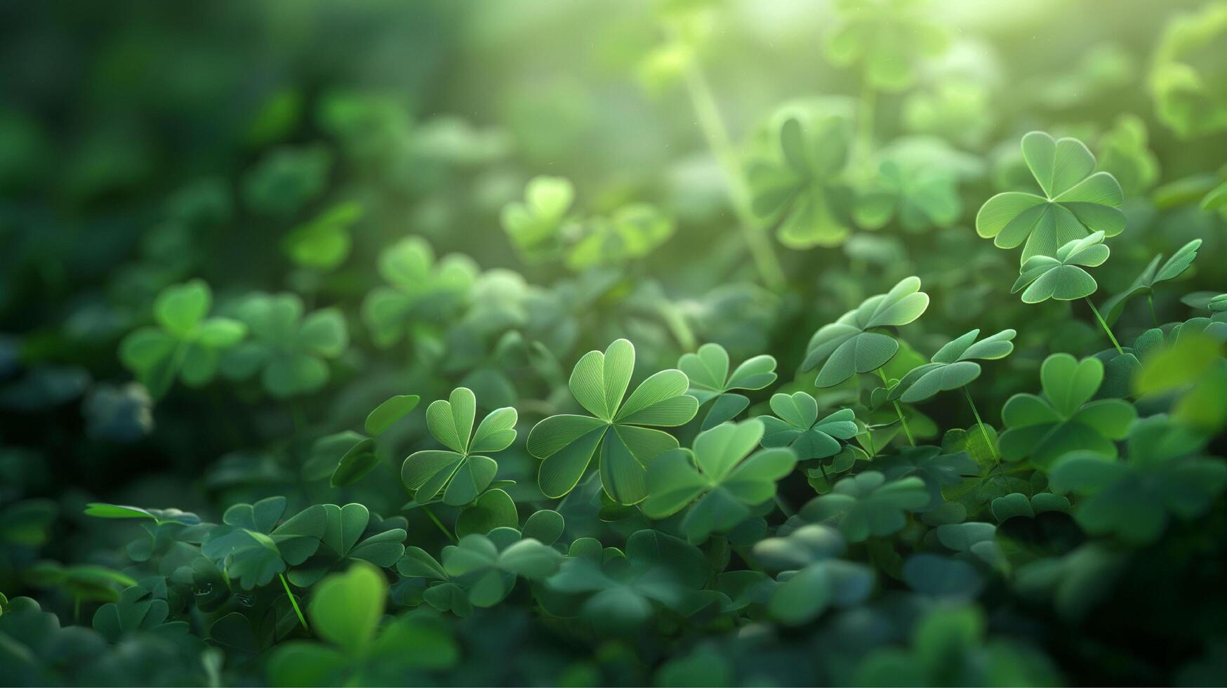 Green clovers background photo