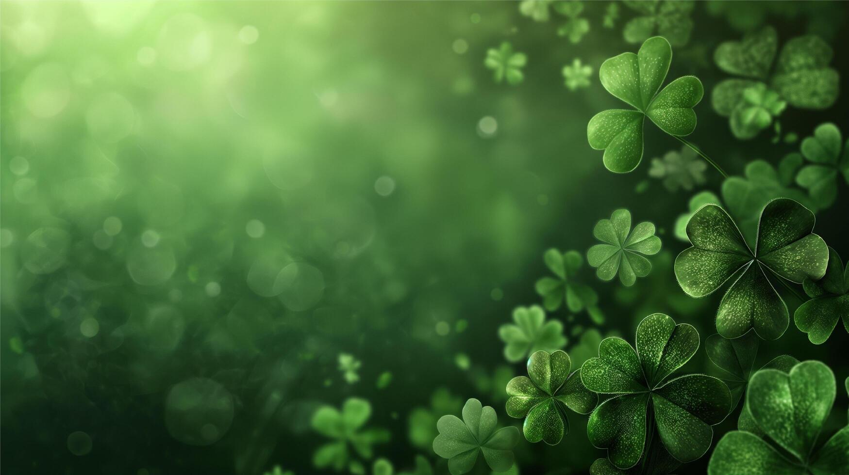 Beautiful clovers background photo