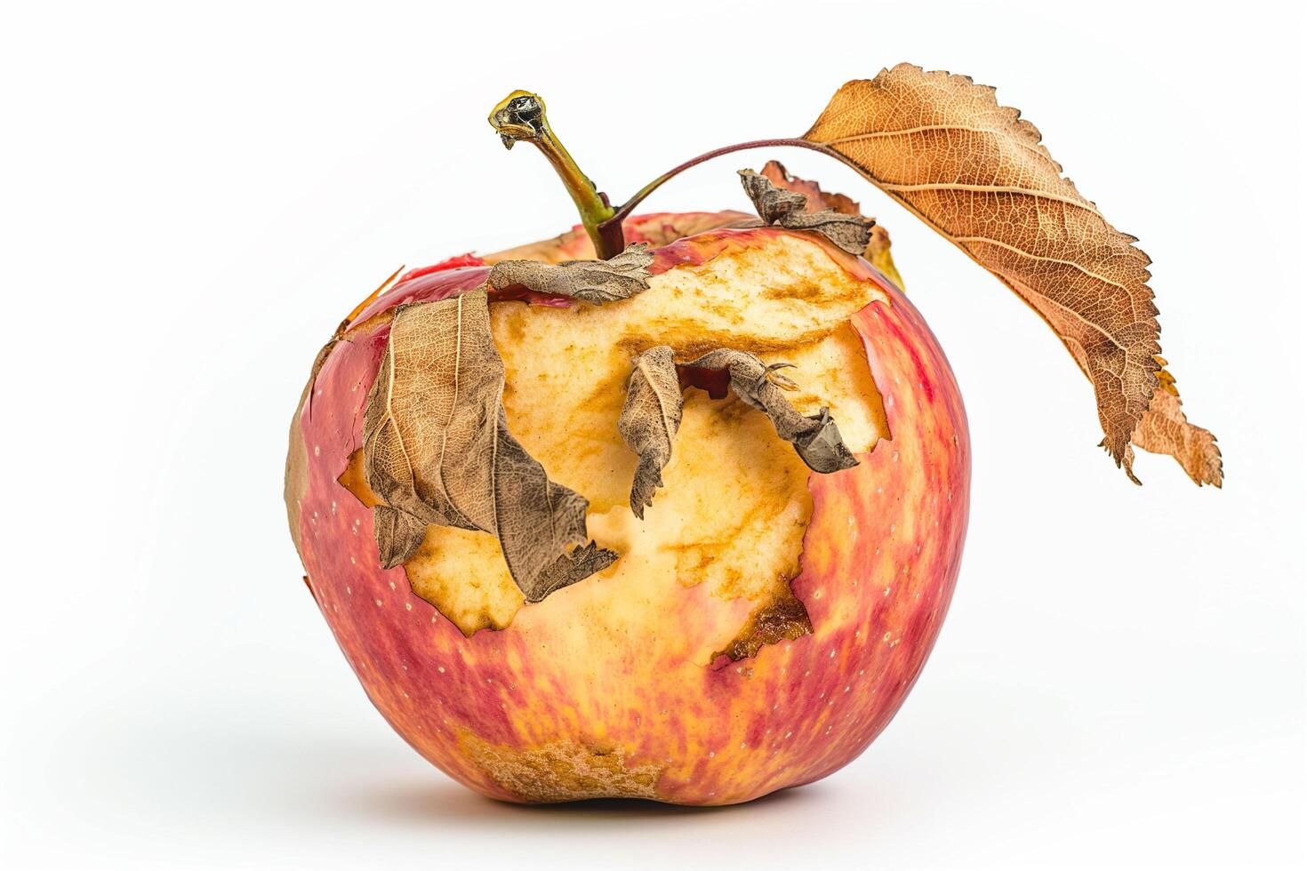 red rotten apple photo