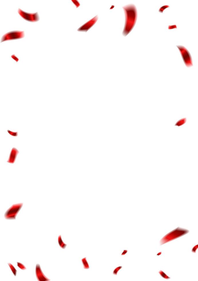 red confetti background that zig-zags falling for the celebration. festival decoration illustration vector