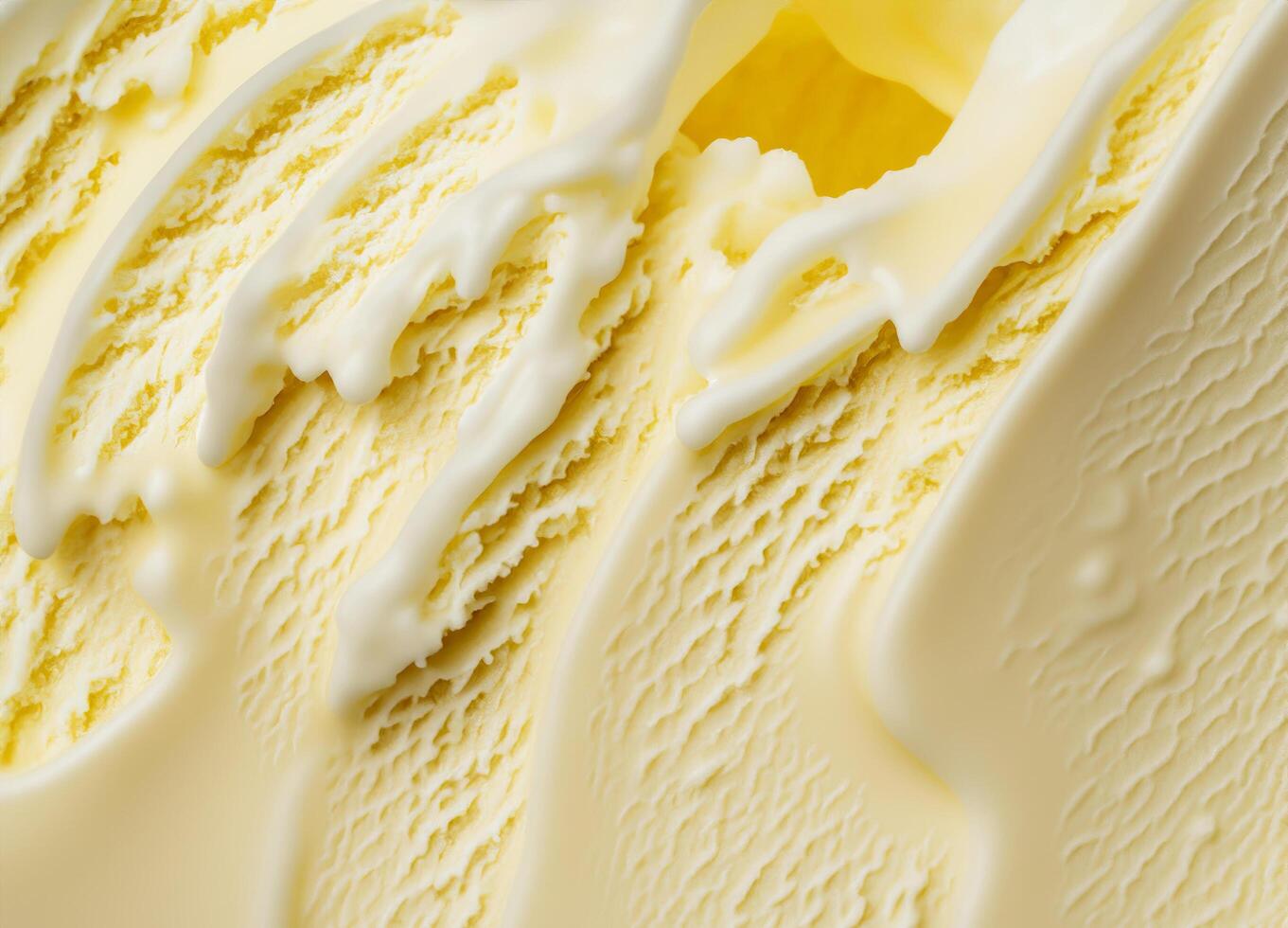 Close up of vanilla ice cream texture photo
