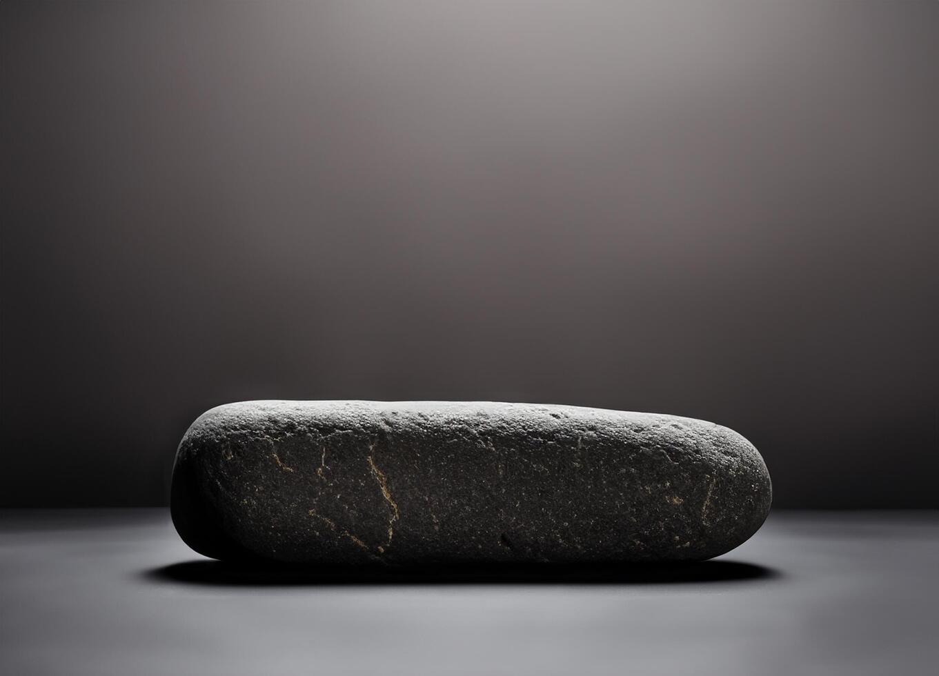Black stone for product display on dark photo