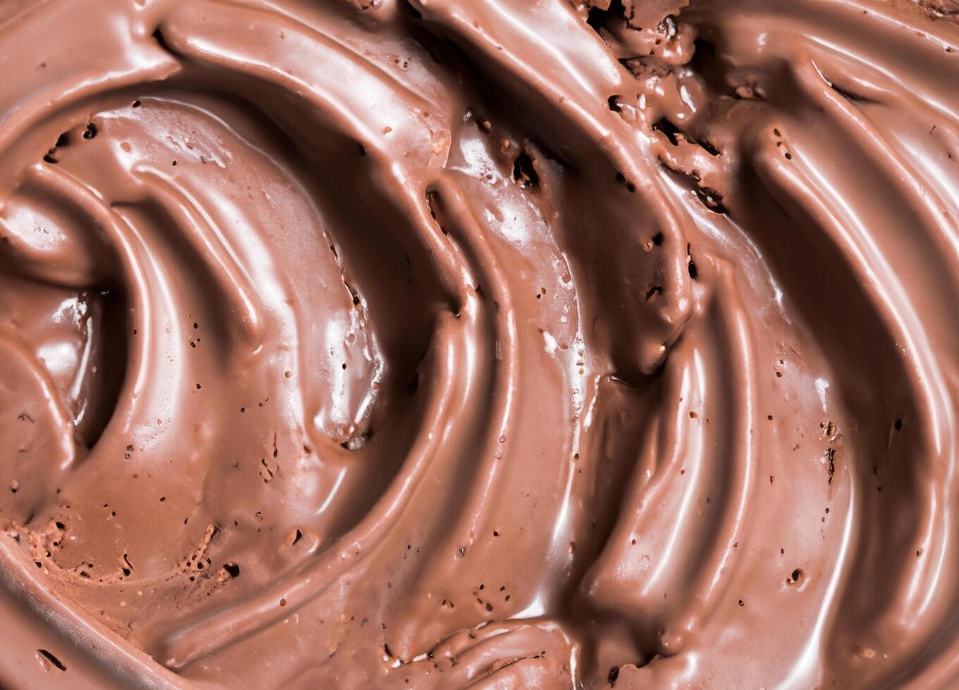 Close up of chocolate ice cream texture photo